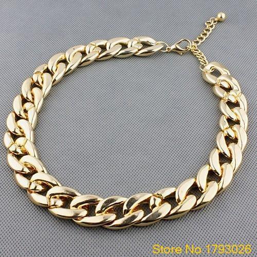 Women Europe and the United States Stylish all-match Shiny thick Choker necklace 4TFF