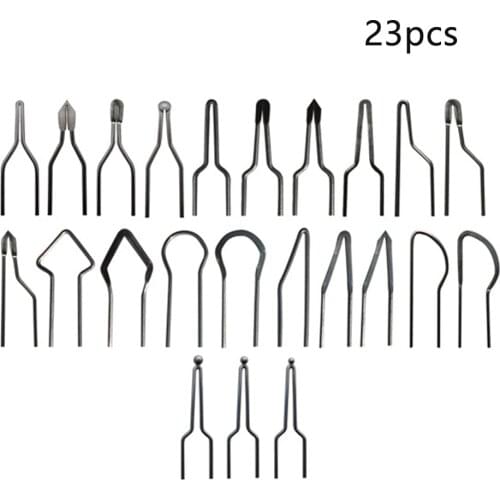 23pcs Mini Heating Wire High Impedance Burning Pyrographic Tip Kit Portable Wood High Temperature Resistant Silver 30-50W