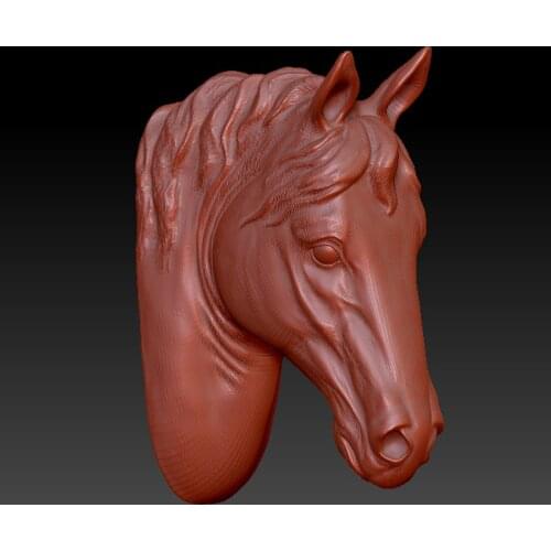 Horse head 3D model for cnc or 3D printers in STL file format -wall decor creative furnishings