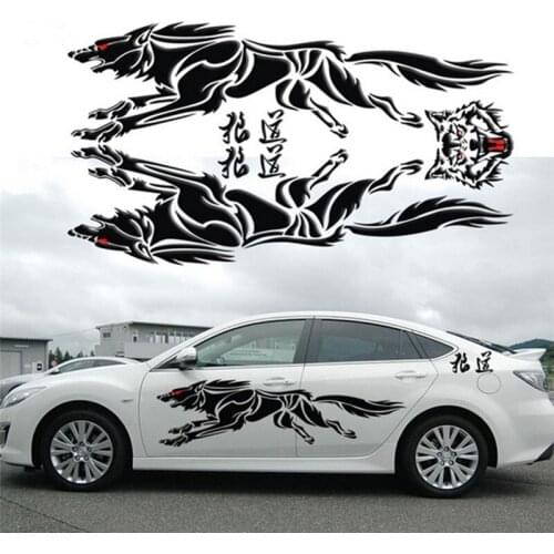 Wolf Totems 3D Car Stickers Scratch Cover Car-styling Reflective Strips Motorcycle Decorate Auto Sticker Decal Film 1.8m