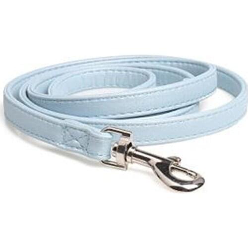 4ft Leather Dog Leash P Chian Collar Traction Lead Rope For Chihuahua Bulldog Small Dogs Leashes Slip Collars Pet Supplies