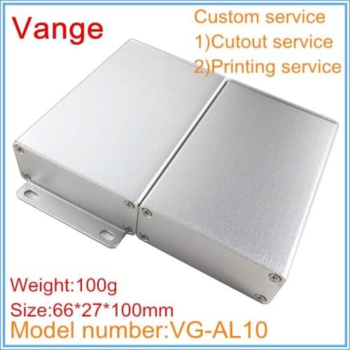 4pcs/lot electronic project box 6063-T5 Aluminum profiles enclosure case diy 66*27*100mm for wifi router product