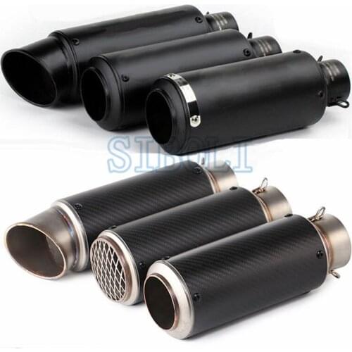 51MM 61MM SC Muffler Exhaust Pipe Carbon Fiber Black Motorcycle Accessories For NS125D CBF190TR NS110R CBF125R PCX 150 TNT 125