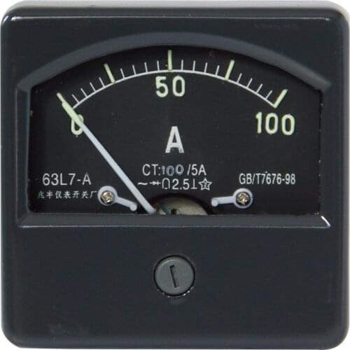 Yue Qing Zhao Feng I.A.S.F 63L7-A AC Ammeter Analog Display 80*80 Panel Marine Meter Metal Shell Spray Paint Luminous Font