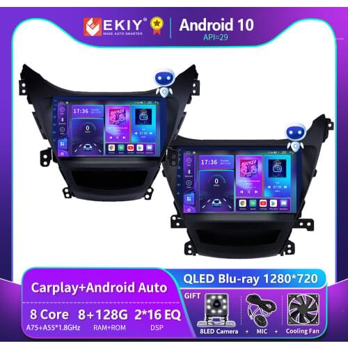 EKIY 9"IPS DVD Tape Recorder For Hyundai Elantra 2011 2012 2013 Android 9.0 Stereo Multimedia Player Support SWC TMPS USB DVR BT