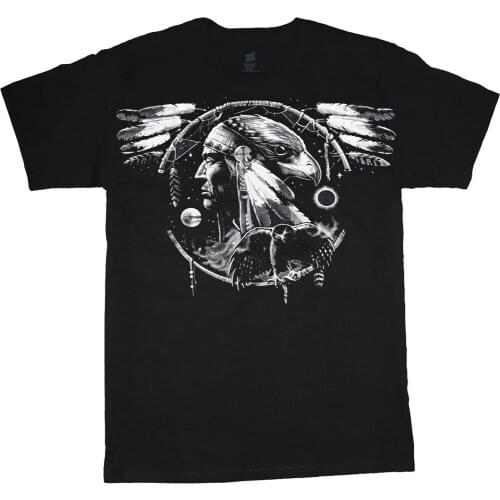 Big men t-shirt hawk dream catcher indian tee plus size tall 4X 5X 6X 7X 10X