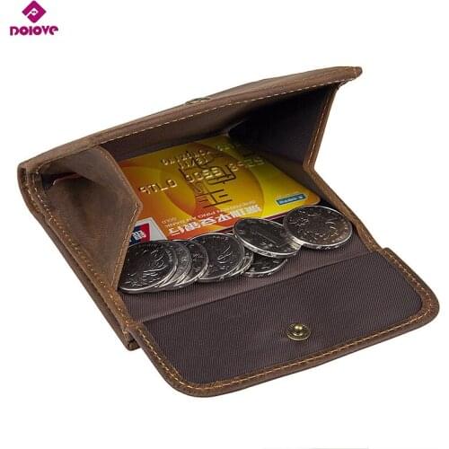 DOLOVE Genuine Wallets Cowhide Leather Men Wallet Fashion Design Brand Purse ID Card Holder With Zipper Coin Pockets D-7615