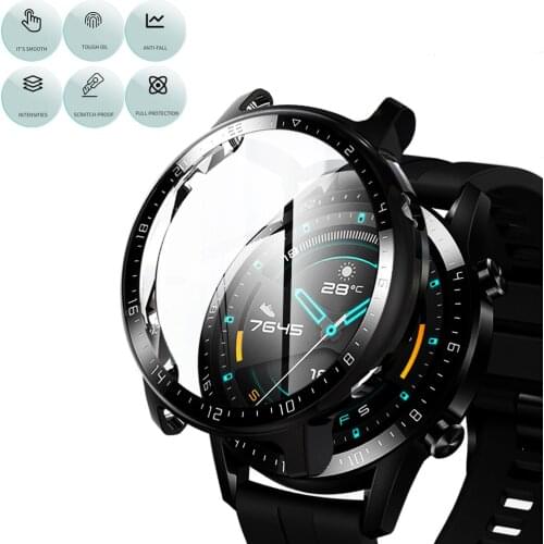 PC Case For Huawei Watch Gt2e Honnor Magic Watch 2 46mm Tempered Glass Screen For Huawei Watch Gt 2 46mm/2 Pro Shell Protector
