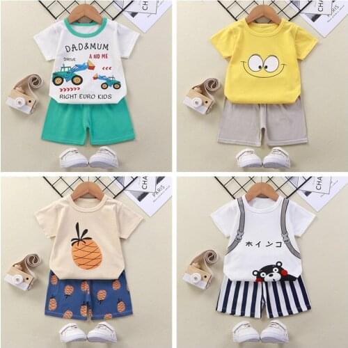 Pure Cotton Baby Clothing Kids Summer Set 1-6 Years Children Suit Baby Girl Outfit 2021 New 2 Piece Set