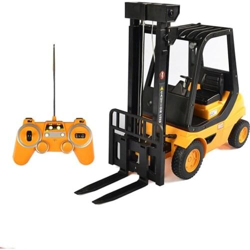 Electric Remote Control Handling Engineering Equipment Truck 1:10 10CH Large RC Forklift Truck Toy With Simulation Sound Light