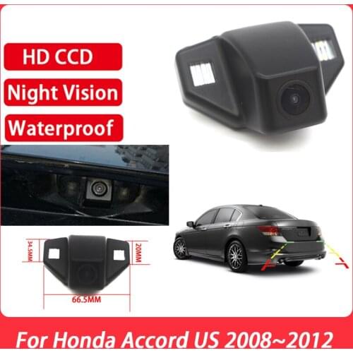 Car Reversing Parking Camera CCD Full HD Night Vision Rear View Camera Waterproof For Honda Accord US 2008 2009 2010 2011 2012