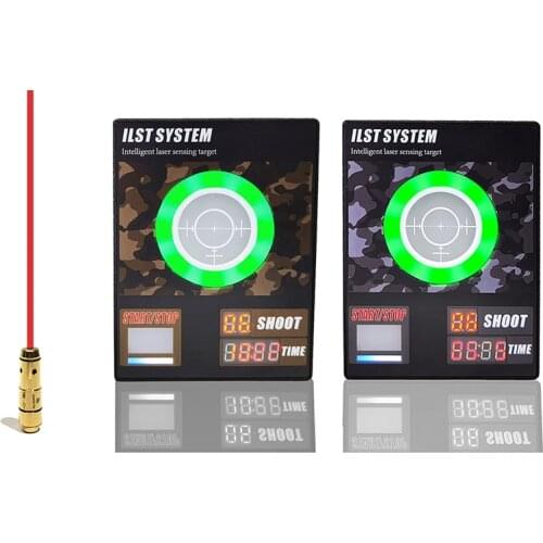 2PCS Red Dot Induction Response Target 1PC 9mm Laser Training Bullet Tactical Trainer Cartridge For Dry Fire Shooting Simulation