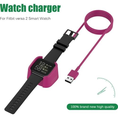 3.28ft USB Charger Cable 2 Charging Cord Smartwatch Elegant Watch Comfortable Element Accessories for Fitbit Versa