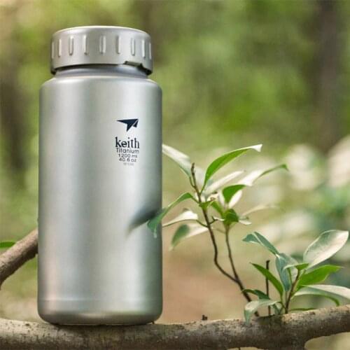 Keith Titanium Sports Water Bottle Leak-Proof Outdoor Camping Hiking Cycling Tea Coffee Canteen Drinkware 1200ml