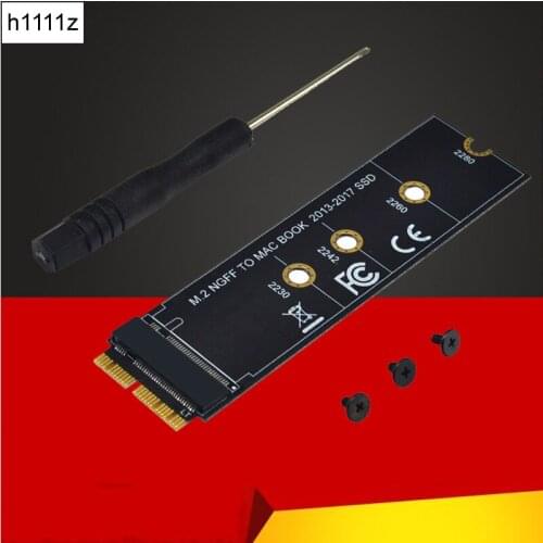 M key M.2 PCIe AHCI SSD Adapter Card for 2013 2014 2015 2017 MACBOOK Air A1465 A1466 Pro A1398 A1502 A1419 Support 2230-2280 SSD