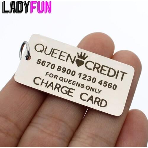 Stainless Steel Charms Queen Credit Charge Card Pendants For Jewelry Making High Polish Mirror Surface Jewelry Charm 10pcs/lot