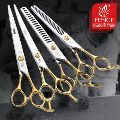 Fenice 6.5/6.75/7.0/7.5 inch Professional Dog Grooming Scissors Cutting Thinning Shear for Dog/Cats Animals Groomer Tools