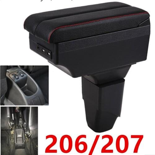 For PEUGEOT 206 207 armrest box central Store content box car-styling products interior accessories