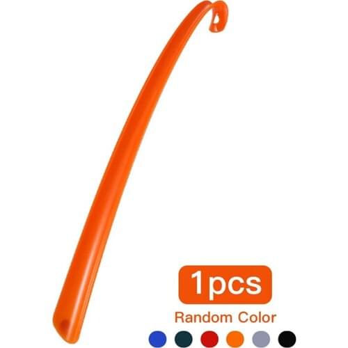 Plastic Extra Long Shoehorn Lazy Shoe Helper Long Handle Shoes Lifter Pull Shoehorn Slip Handle Long Shoehorn Random Color