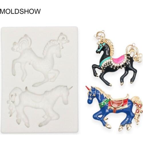 New 3D Happy Horse Relief Cake Baking Decorating Tools Mould Fondant Chocolate Candy Stencils Kitchen Accessories Silicone Mold