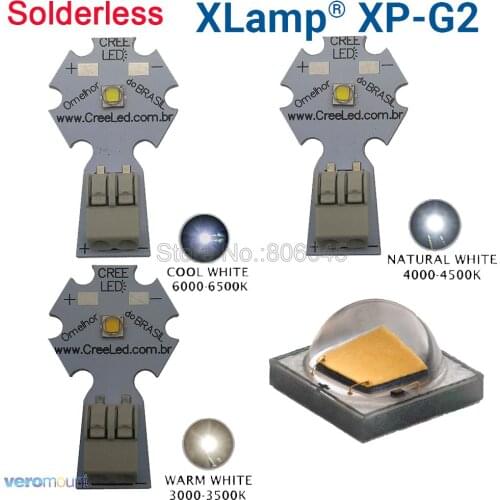 5x 5W Cree XPG2 XP-G2 High Power LED Emitter Beads Diode, Cool White Warm White Neutral White on 20mm Solderless Aluminum PCB