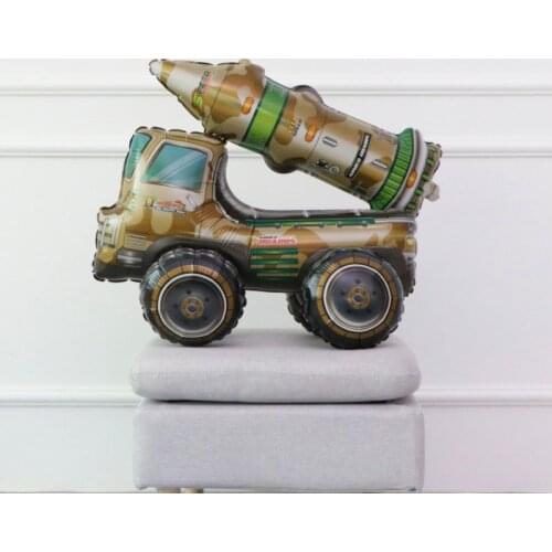 Missile Tank Excavator Off-road Vehicle Racing Aluminum Film Balloon Childrens Birthday Toy Balloon Party Decoration