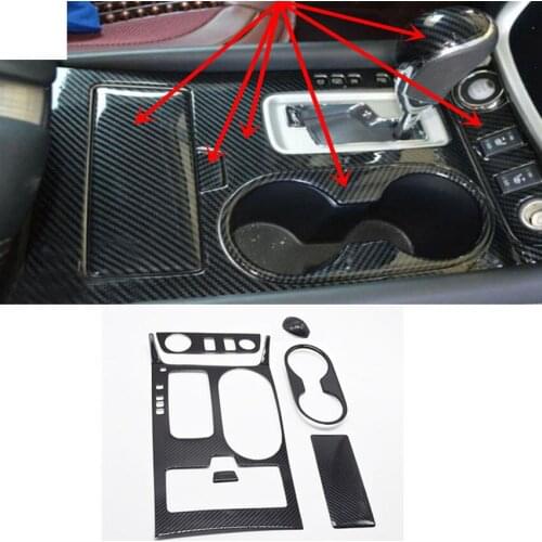 1lot ABS Carbon fiber grain Central control Gear lever panel decoration cover for 2015-2018 Nissan Murano car accessories