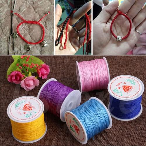 1Roll 0.8mm 45M Nylon Chinese Knot Macrame Bracelet Braided Cord Thread String