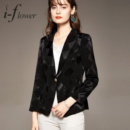 2021 New Arrival Elegant Fashion Office Lady Blazer Singel Button Acetate Satin Womens Blazers MJ2850