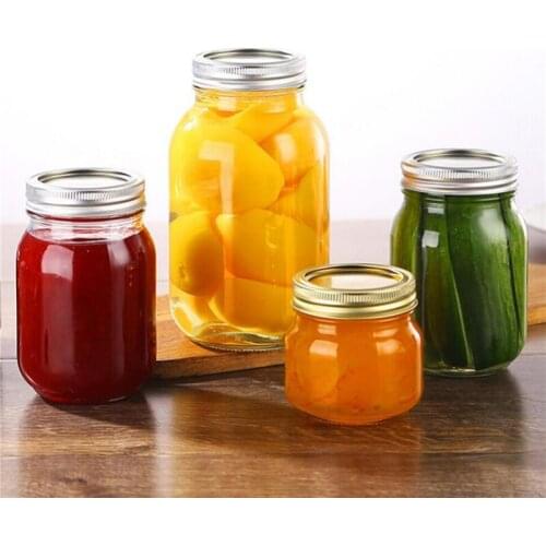 24set Regular Mouth Mason Jar Lids Bands Whorl Leak Proof Mason Canning Jar Caps With Wide Mouth Canning Covers Sealing Ring