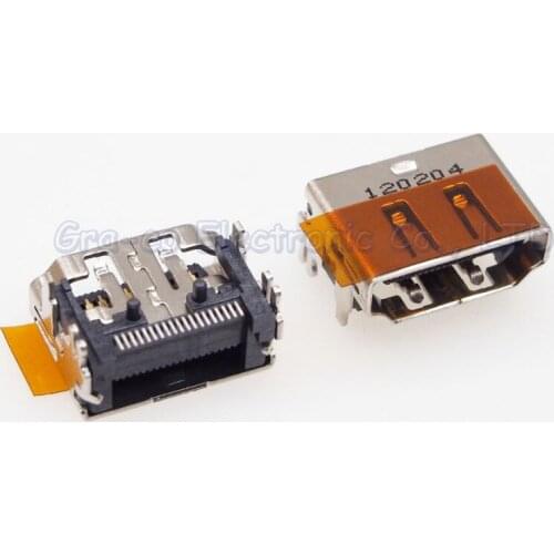 25pcs 19Pin SMD HDMI Jack HDMI Female Socket 4 FIX foot HDMI Connector