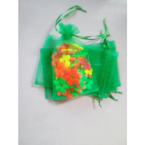 3000pcs Grass green organza gift bags 10x15cm party bags for women event wed Drawstring bag Jewelry Display Bag diy accessories