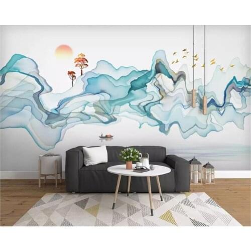 Beibehang Customized papel de parede 3d wallpaper Artistic abstract ink landscape background wall decorative painting wallpaper