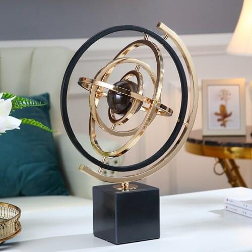 3D Solar System Marble Material Globes Light Luxury Changeable Globe Miniature Model Home Office Ornament Best Gifts For Friends