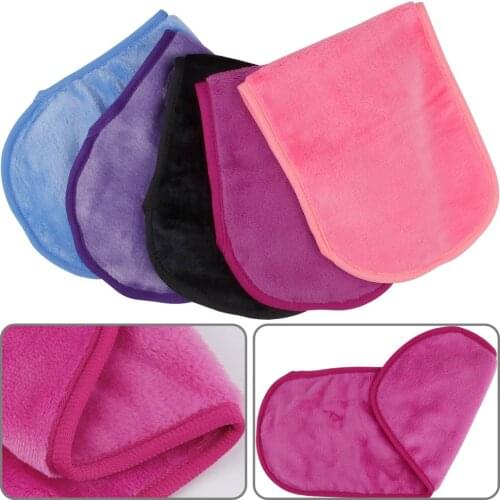 5Pcs Microfibre Makeup Remover Face Towel Reusable Make Up Eraser Cloth Pads Women Facial Cleaning Towel Beauty Skincare