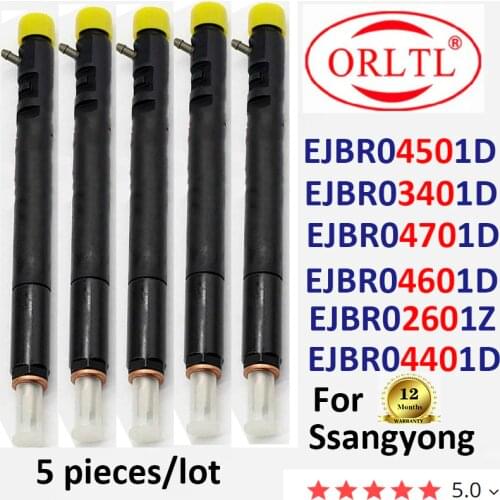 5PC New injector EJBR03401D EJBR04401D EJBR04701D EJBR04601D EJBR04501D EJBR02601Z 6640170221 For SSANGYONG Actyon Kyron