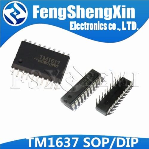 5pcs TM1637 DIP-20 1637 DIP DIP20 SOP-20 SMD integrated circuit IC LED Digital tube driver chip