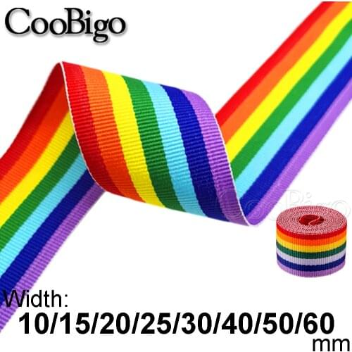 5 yards Rainbow Webbing Strap Lace Trimmings Ribbon Striped Trim Fabric for Sewing Clothes Decor DIY Crafts Accessories
