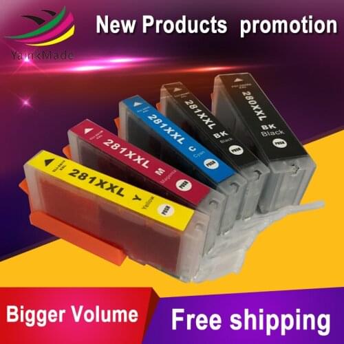 5PK Newest Compatible pgi 280 XXL cli 281 XXL pgi-280 ink cartridge replacement for Canon Pixma TR8520 TS6120 TS8120 Printers