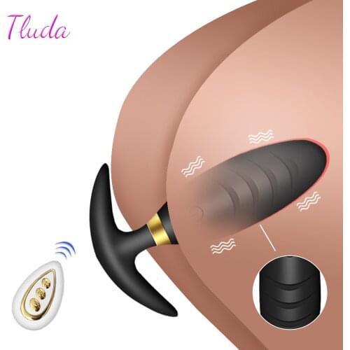Wireless Remote Control Anal Plug Prostate Massager Sexitoys for Men Gay Anal Sex Toys Butt Plug Vibrator Goods for Adults 18