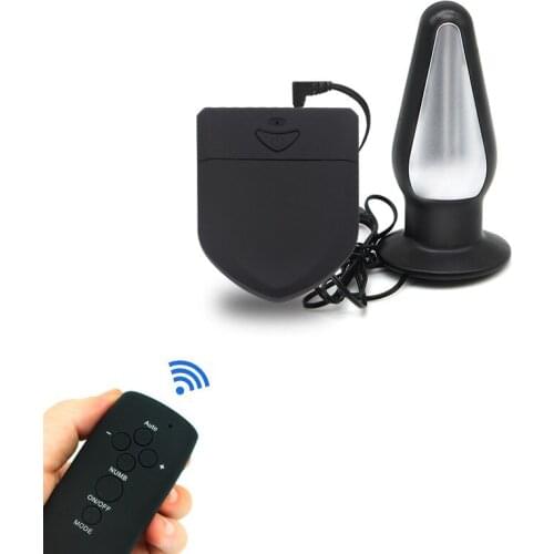 Remote Control Electric Shock Anal Dildo Butt Plug Women/Men Strapon Big Dilator Prostate Massager Sex Machine Adult Sex Toys