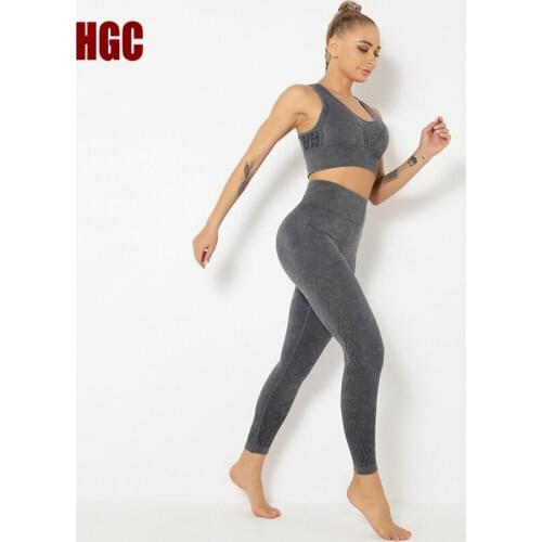 Seamless Suit Women running high Elastic Sport Leggings And Top Yoga Set Fitness Bra Pants Mesh Breathable Workout Clothes HGC