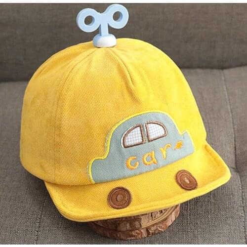 Cute Cartoon Child Hat Korean Car Print Ears Baseball Caps Spring Summer Baby Boy Girl Sun Hats Beanies Kids Photography Props