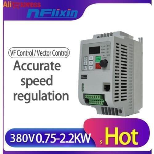VFD 380V 0.75KW/1.5KW/2.2KW/4 KW 2hp Variable Frequency Drive CNC Drive Inverter Converter for 3 Phase Motor Speed Control