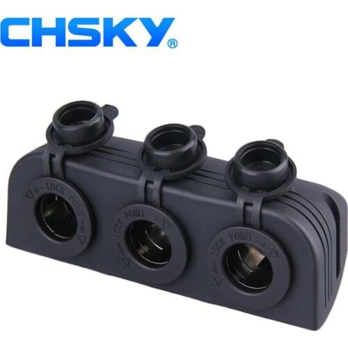 CHSKY Waterproof Motorcycle Car Charger Power Adapter Car Cigarette Lighter Power Socket (Not LED Light) for Mobile Phones GPS