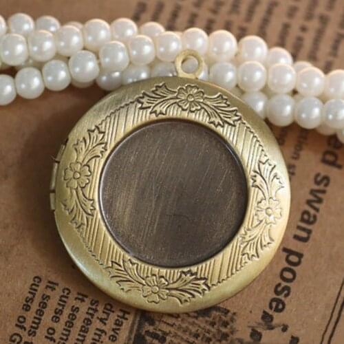 2pcs 20MM New Alloy Ancient Bronze Photo Box Empty Tray DIY Accessories Wholesale