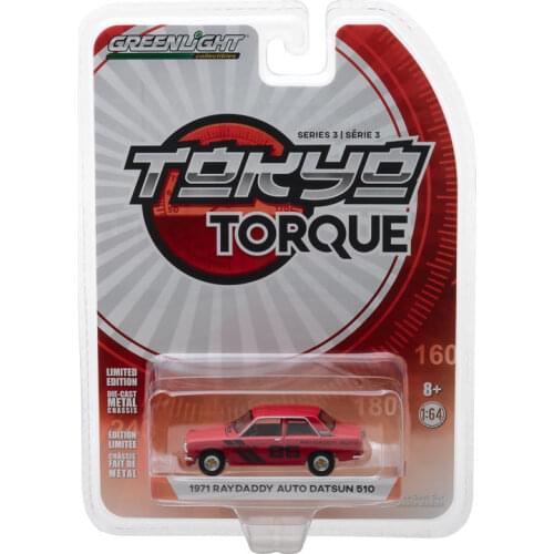 GreenLight 1:64 1971 Datsun 510 #85 Raydaddy Auto Alloy model car Metal toys for childen kids diecast gift