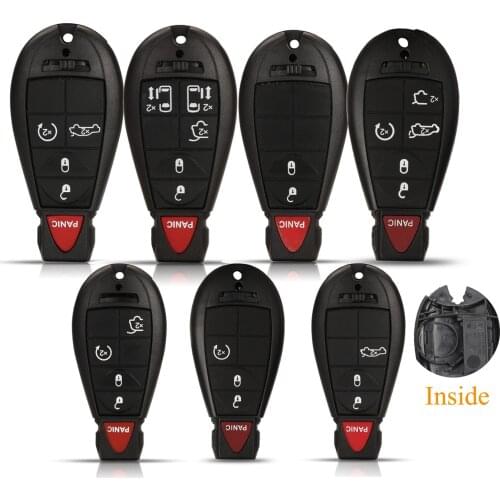 Kutery 10pcs Replacement Remote Key Case Shell For Jeep Grand Cherokee Chrysler 300 Town & Country Dodge Challenger Charger