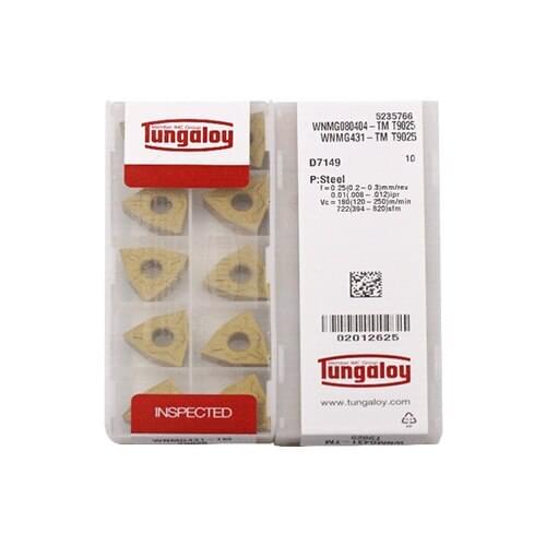 WNMG080404-TM T9025 100% Original TUNGALOY carbide insert with the best quality 10pcs/lot free shipping