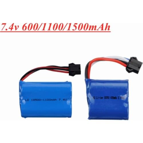 7.4V 600mAh 1100mah 1500mAh Li-ion battery for UDI001 UDI002 UDI902 961 962 2.4G RC racing boat 18500 18350 18650